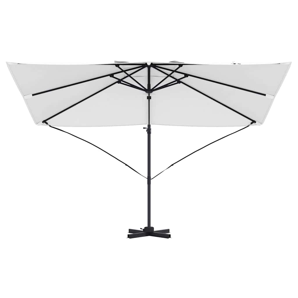 vidaXL Parasol plażowy piaskowy 351 x 250 x 260 cm