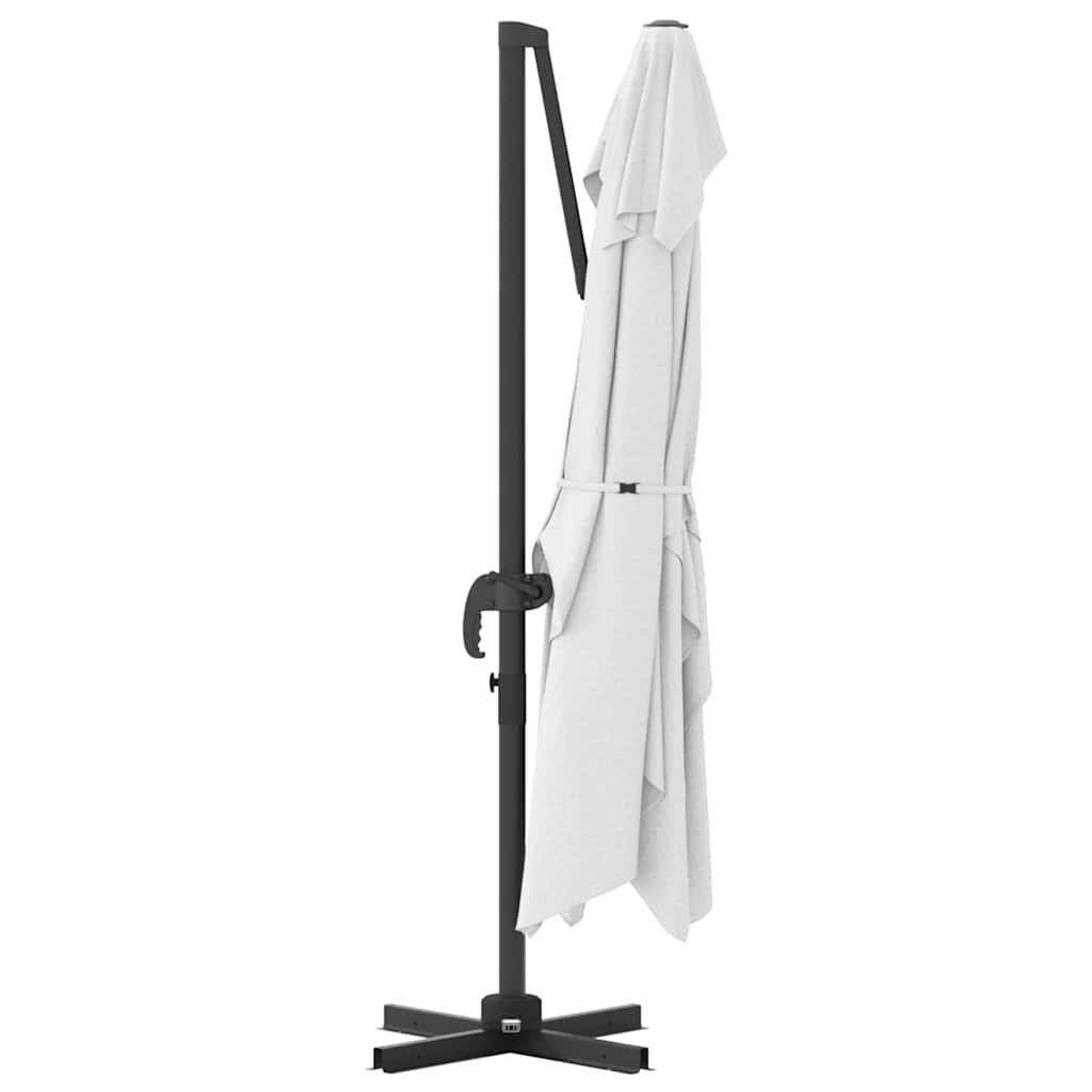 vidaXL Parasol plażowy piaskowy 351 x 250 x 260 cm