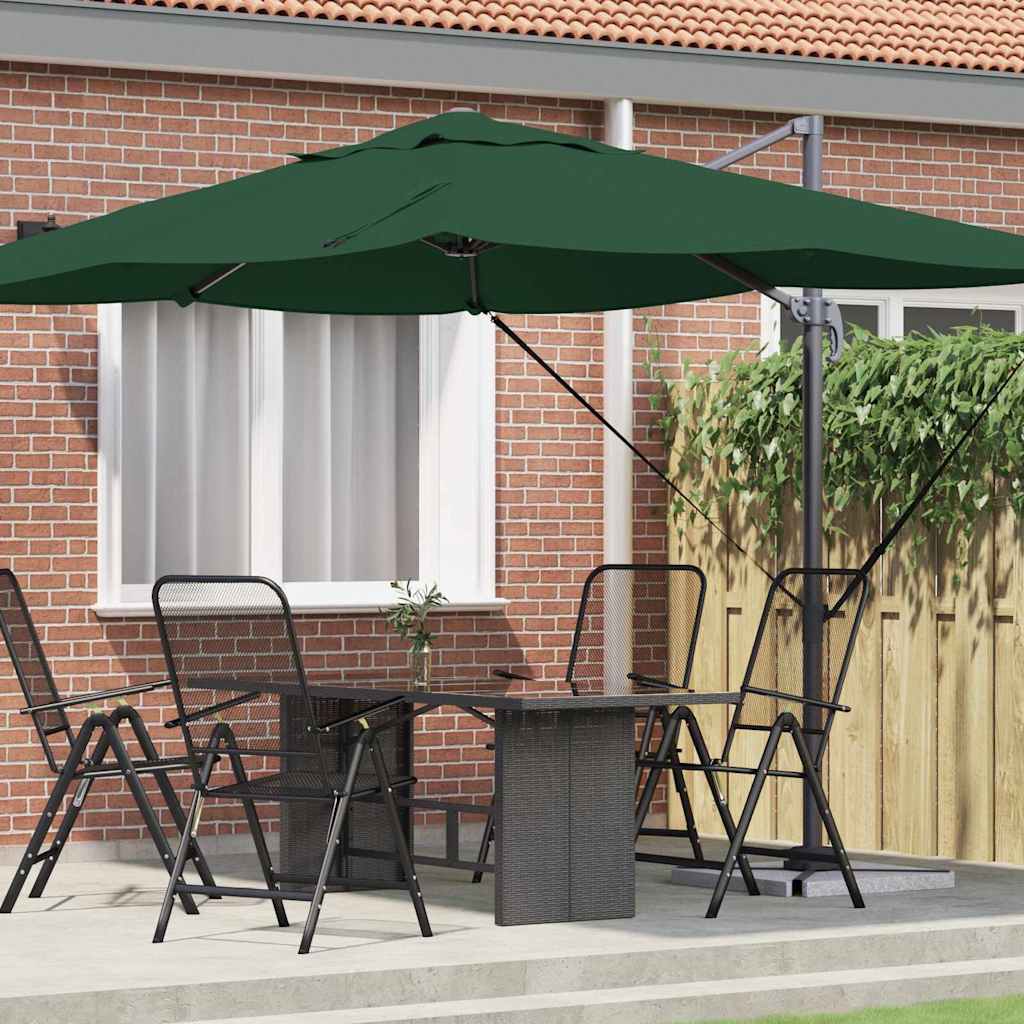 vidaXL Parasol plażowy Zielony 351 x 250 x 260 cm