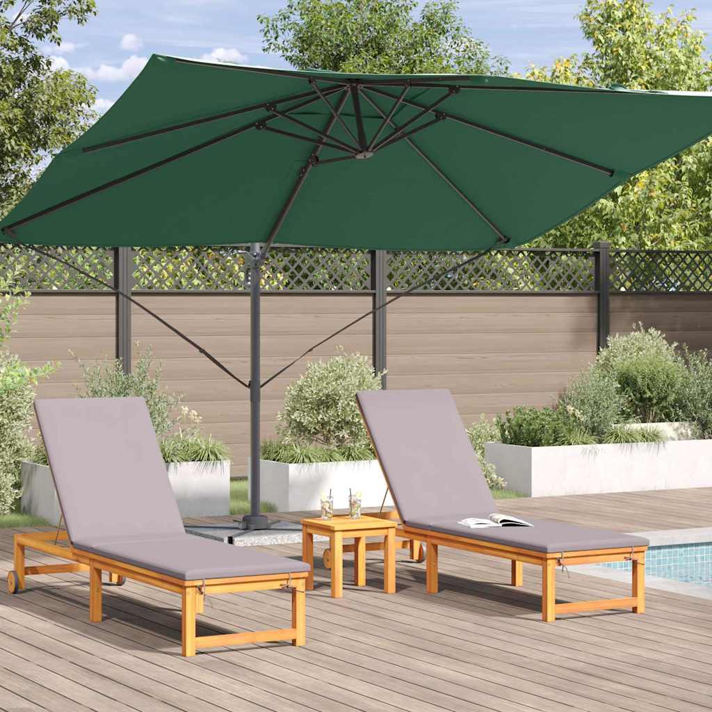 vidaXL Parasol plażowy Zielony 351 x 250 x 260 cm