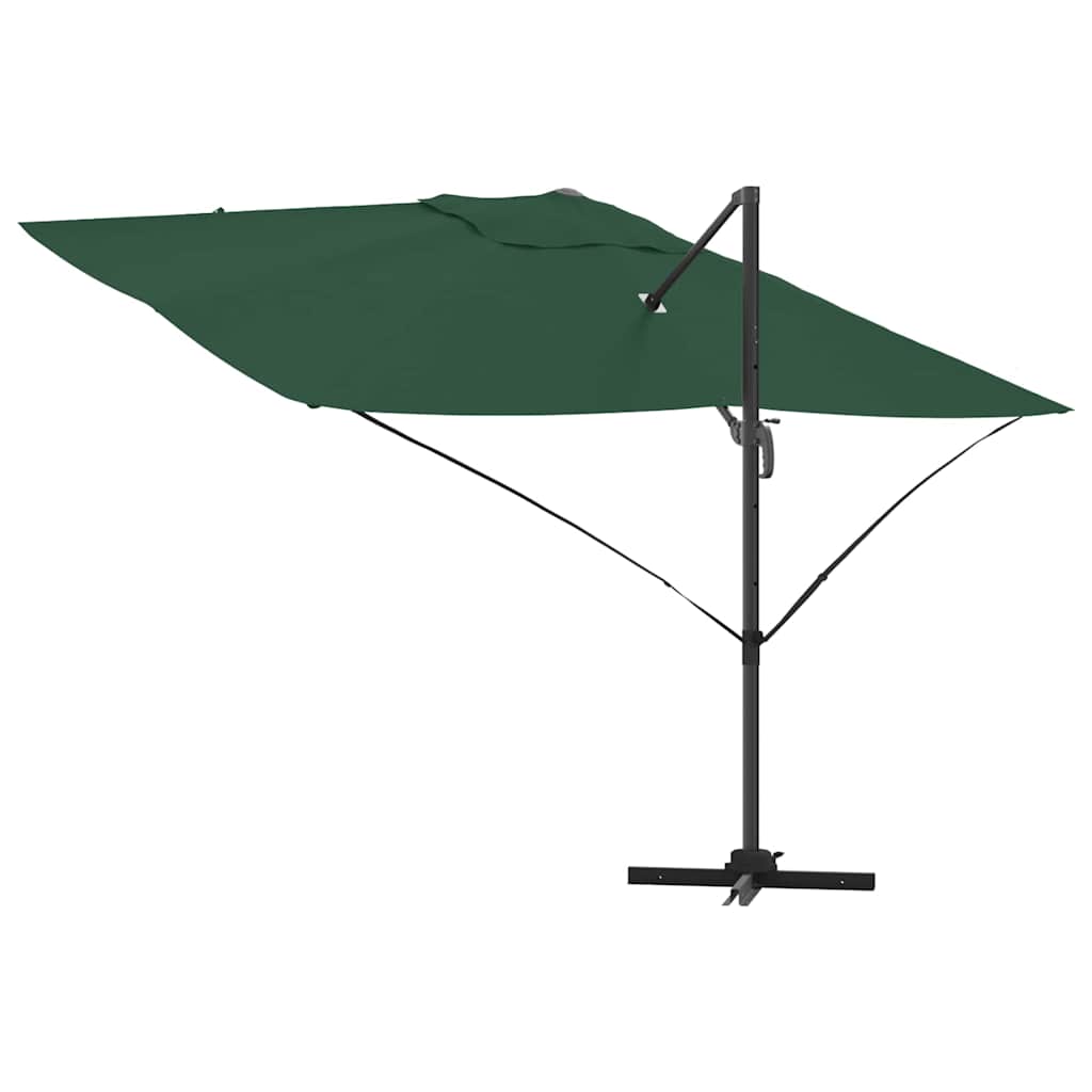 vidaXL Parasol plażowy Zielony 351 x 250 x 260 cm