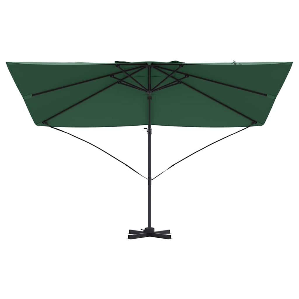 vidaXL Parasol plażowy Zielony 351 x 250 x 260 cm