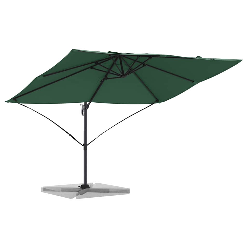 vidaXL Parasol plażowy Zielony 351 x 250 x 260 cm