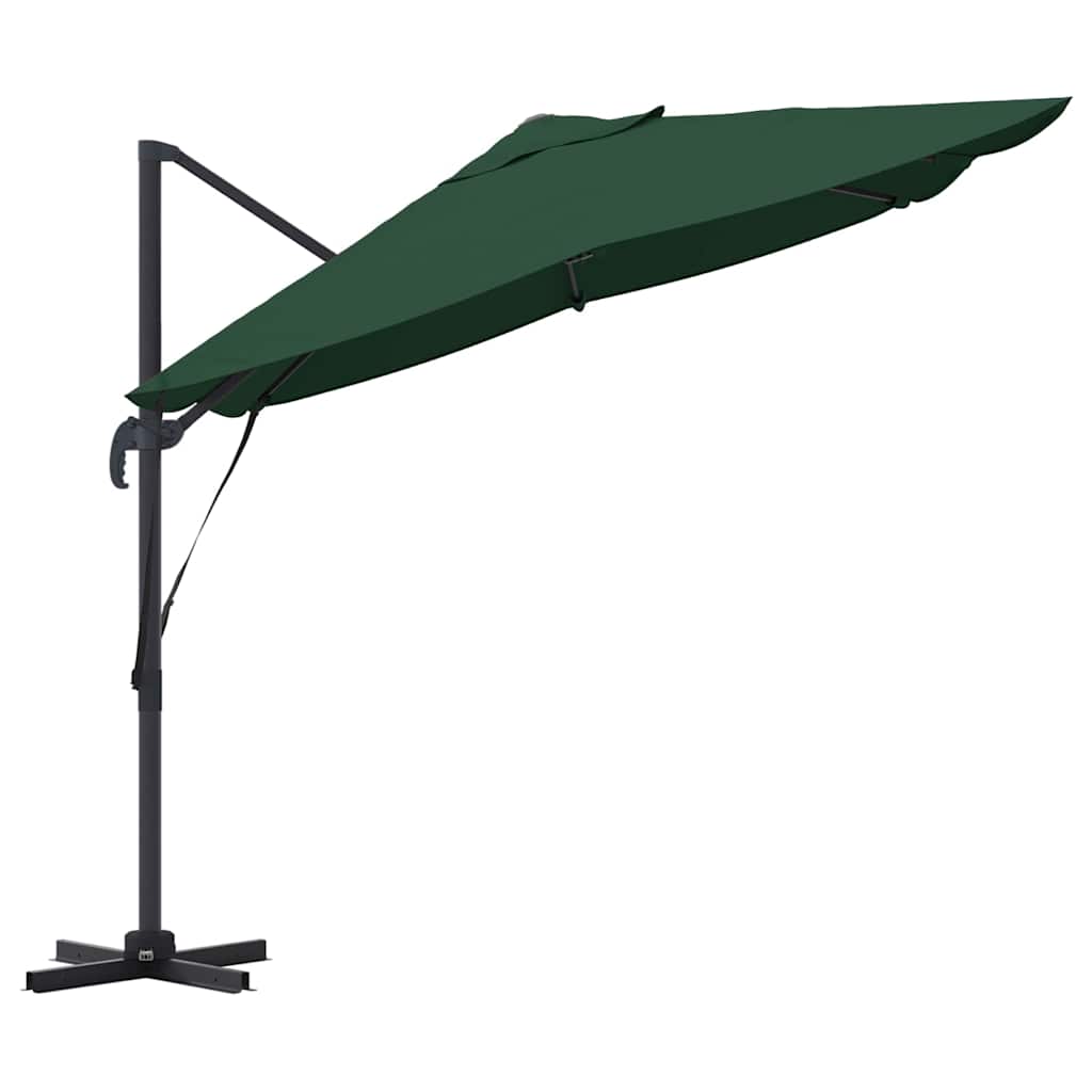 vidaXL Parasol plażowy Zielony 351 x 250 x 260 cm