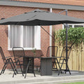 vidaXL Parasol plażowy Antracyt 351 x 250 x 260 cm