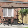 vidaXL Parasol plażowy Ciemnoszary 351 x 250 x 260 cm