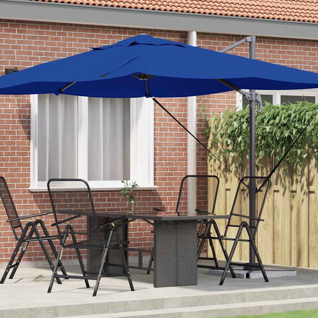 vidaXL Parasol plażowy Niebieski azur 351 x 250 x 260 cm