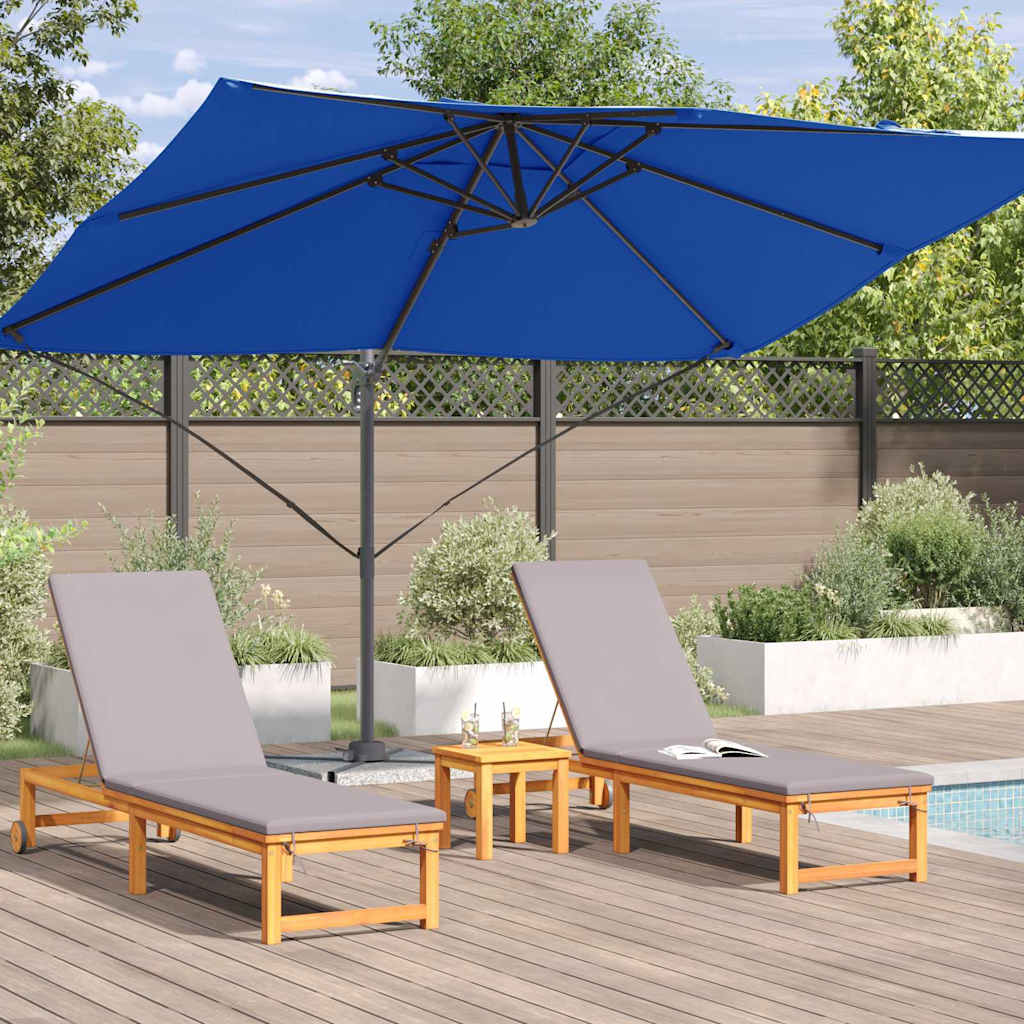 vidaXL Parasol plażowy Niebieski azur 351 x 250 x 260 cm
