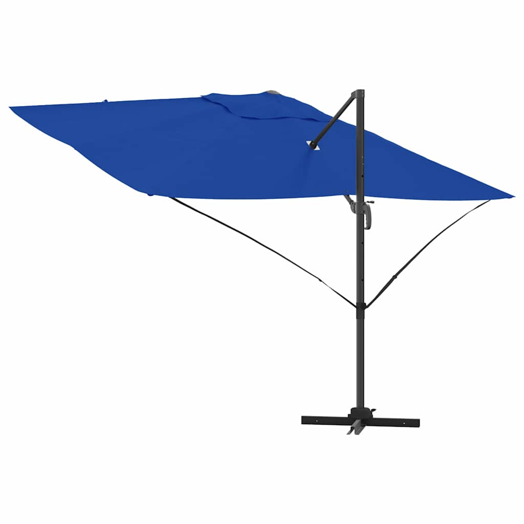 vidaXL Parasol plażowy Niebieski azur 351 x 250 x 260 cm