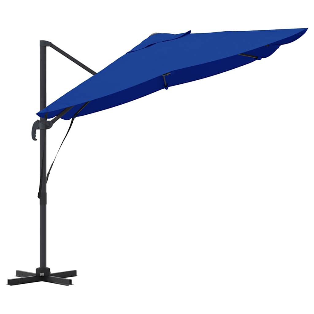 vidaXL Parasol plażowy Niebieski azur 351 x 250 x 260 cm