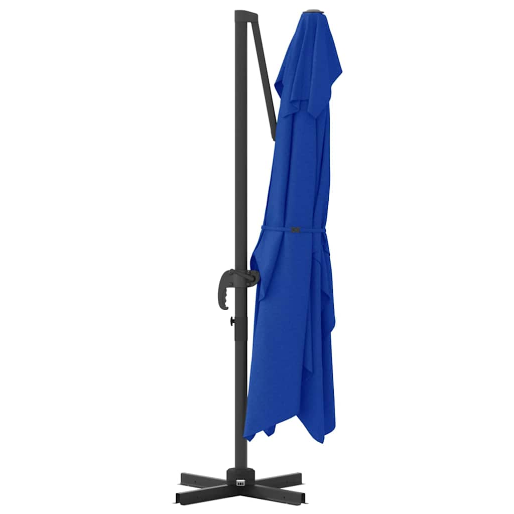 vidaXL Parasol plażowy Niebieski azur 351 x 250 x 260 cm