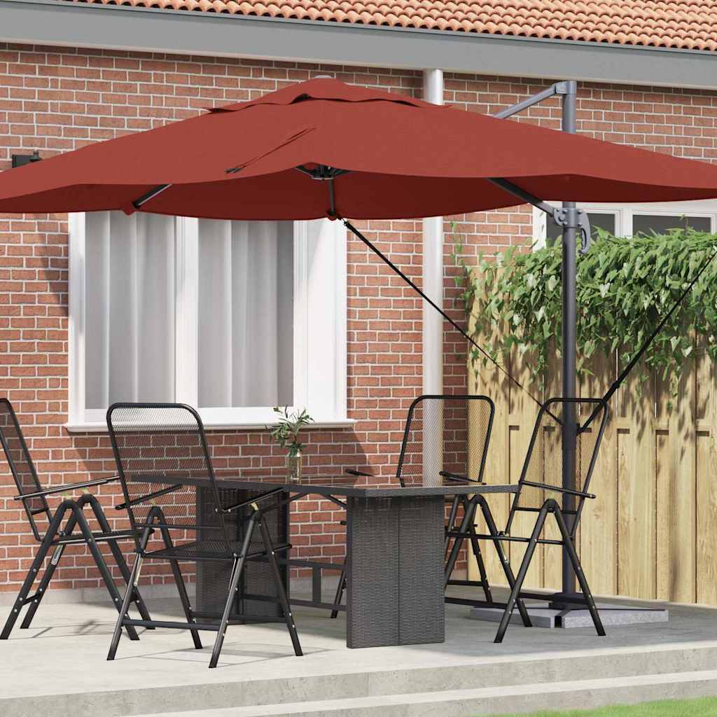 vidaXL Parasol plażowy terakota 351 x 250 x 260 cm