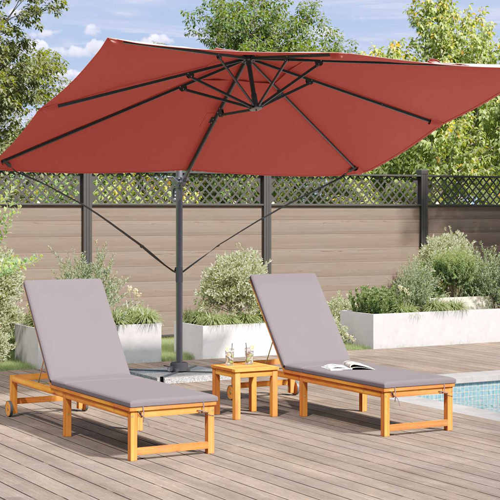 vidaXL Parasol plażowy terakota 351 x 250 x 260 cm