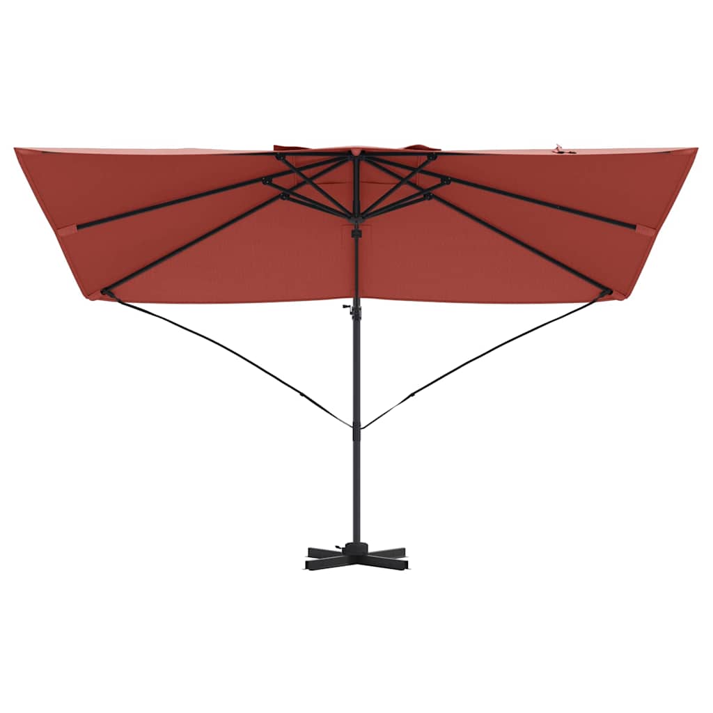 vidaXL Parasol plażowy terakota 351 x 250 x 260 cm