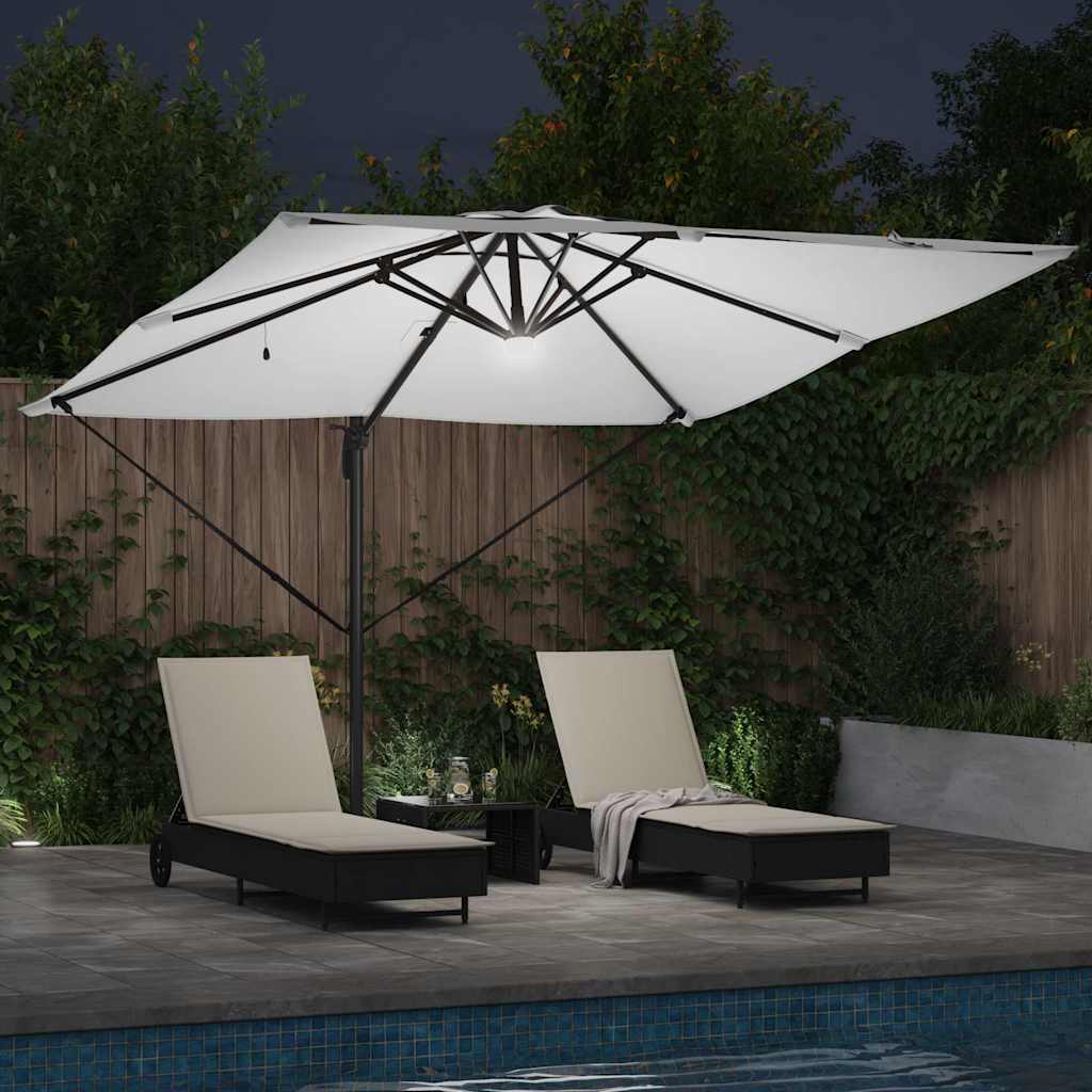 vidaXL Parasol Roma Beżowy 286 x 284 x 270 cm Aluminium i Poliester