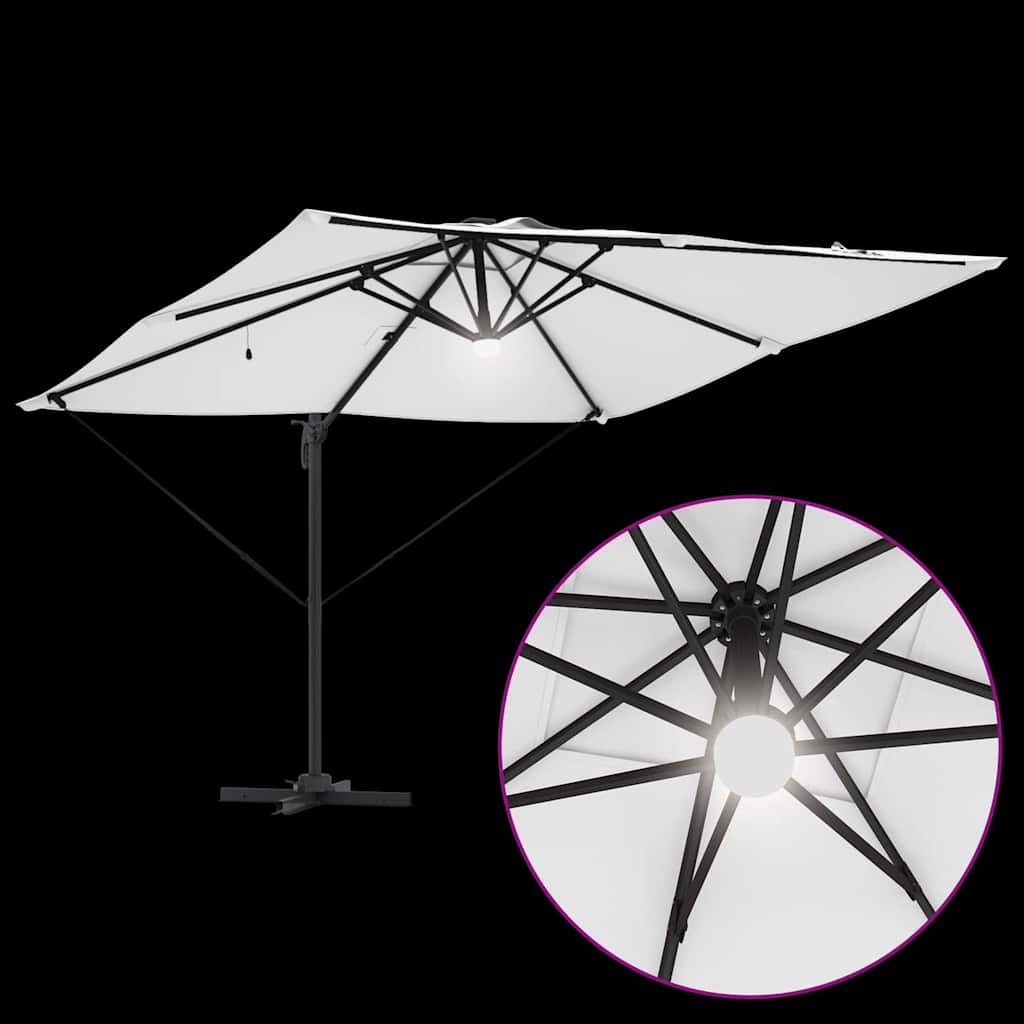 vidaXL Parasol Roma Beżowy 286 x 284 x 270 cm Aluminium i Poliester