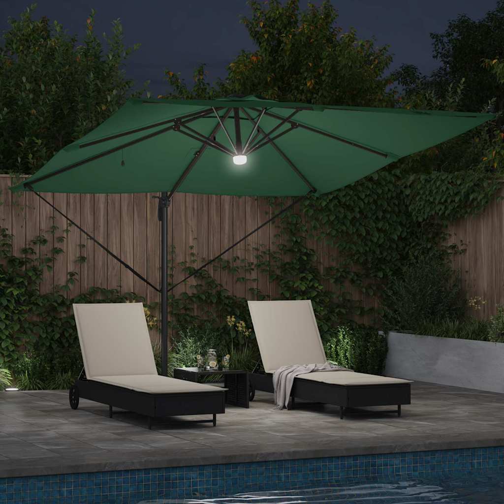 vidaXL Parasol Roma Zielony 286 x 284 x 270 cm Aluminium i Poliester