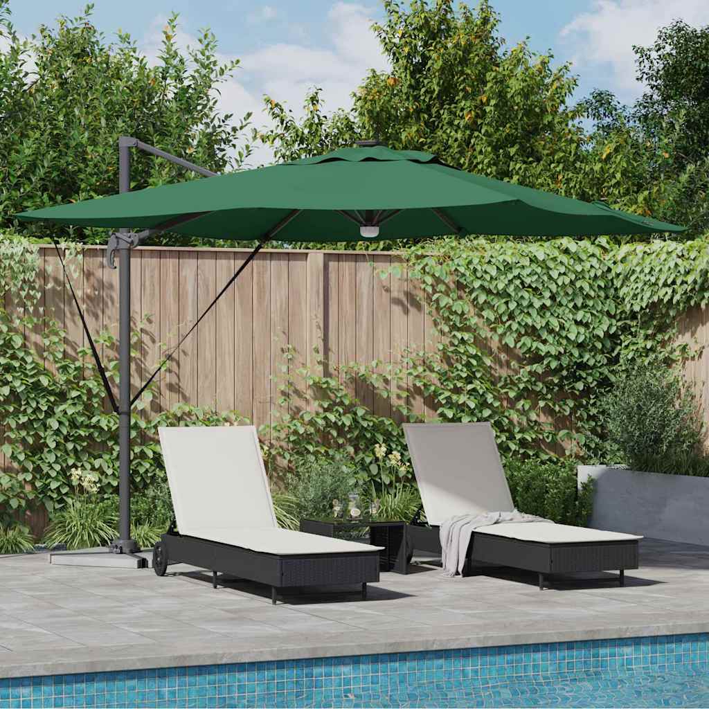 vidaXL Parasol Roma Zielony 286 x 284 x 270 cm Aluminium i Poliester