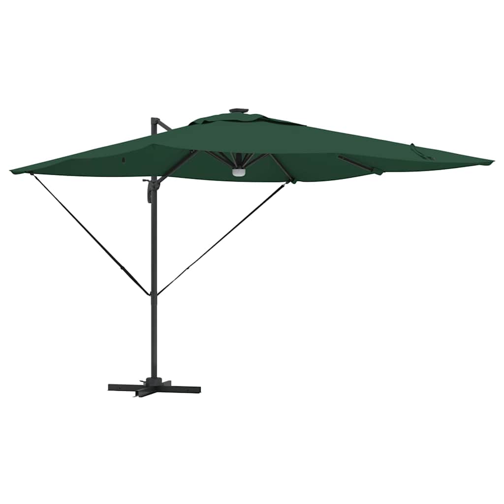 vidaXL Parasol Roma Zielony 286 x 284 x 270 cm Aluminium i Poliester