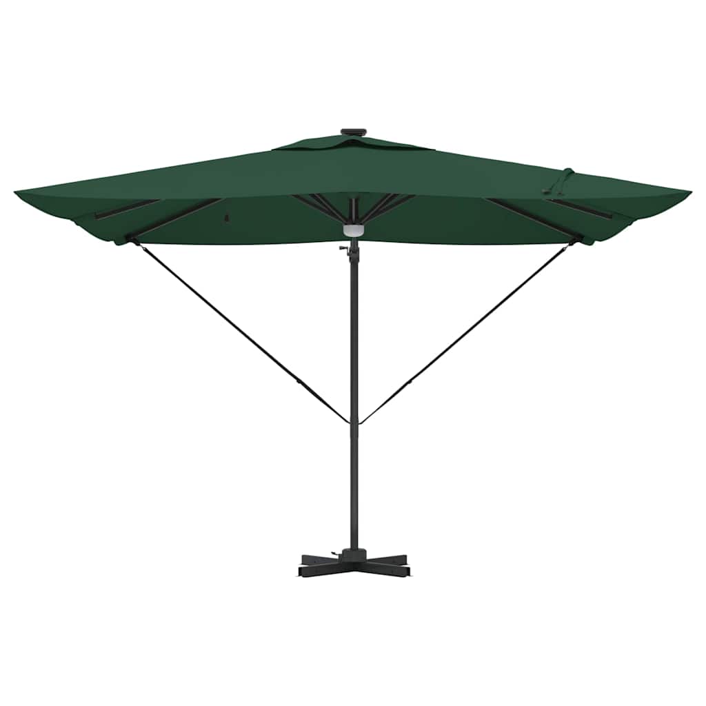 vidaXL Parasol Roma Zielony 286 x 284 x 270 cm Aluminium i Poliester