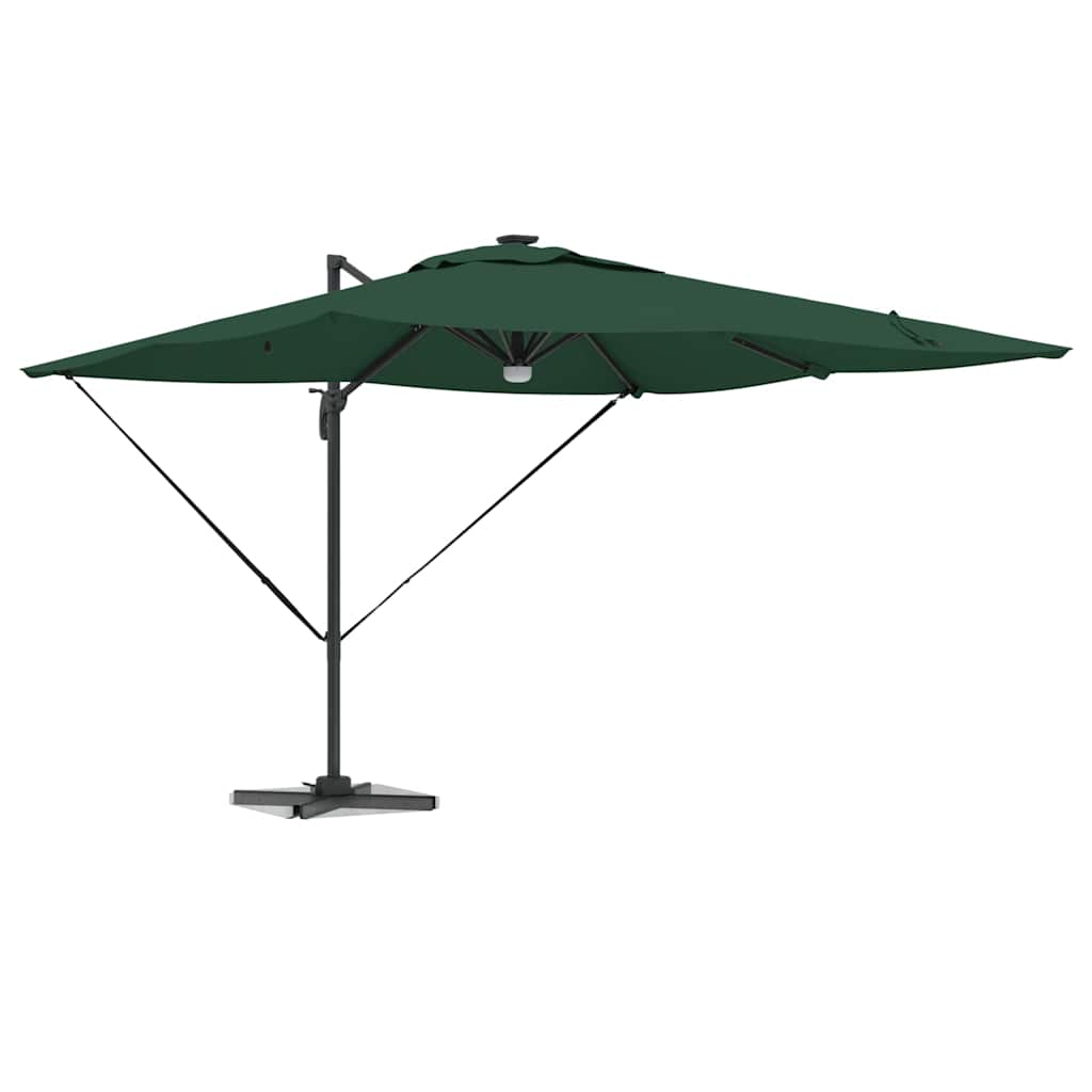 vidaXL Parasol Roma Zielony 286 x 284 x 270 cm Aluminium i Poliester