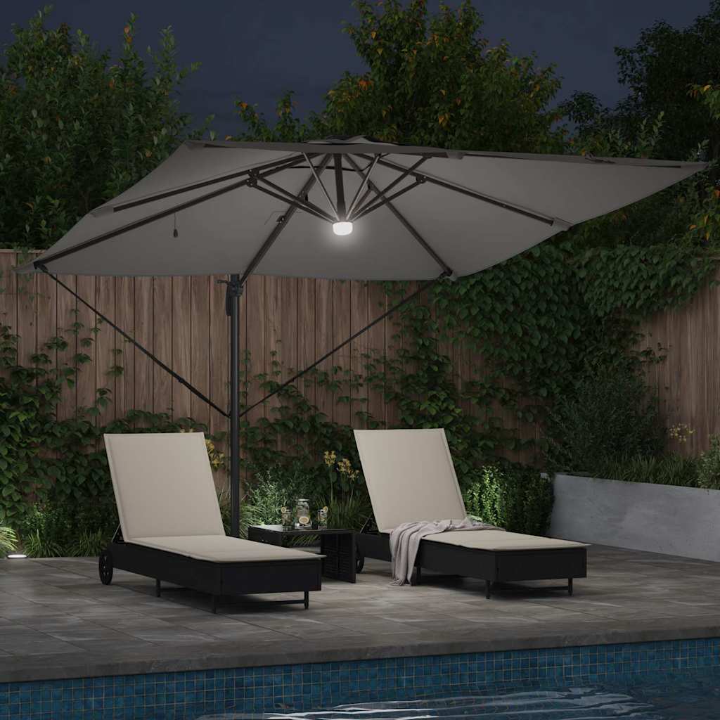 vidaXL Parasol Roma Antracyt 286 x 284 x 270 cm Aluminium i Poliester