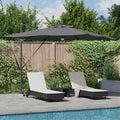 vidaXL Parasol Roma Antracyt 286 x 284 x 270 cm Aluminium i Poliester