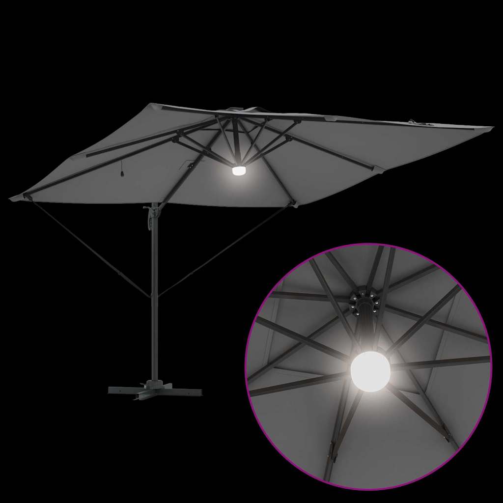 vidaXL Parasol Roma Antracyt 286 x 284 x 270 cm Aluminium i Poliester