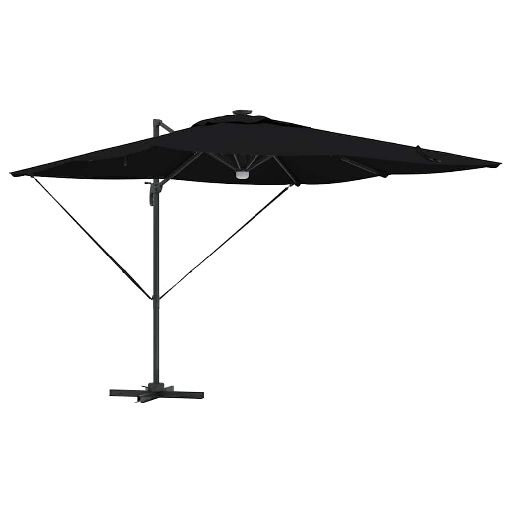 vidaXL Parasol Roma Czarny 286 x 284 x 270 cm Aluminium i Poliester