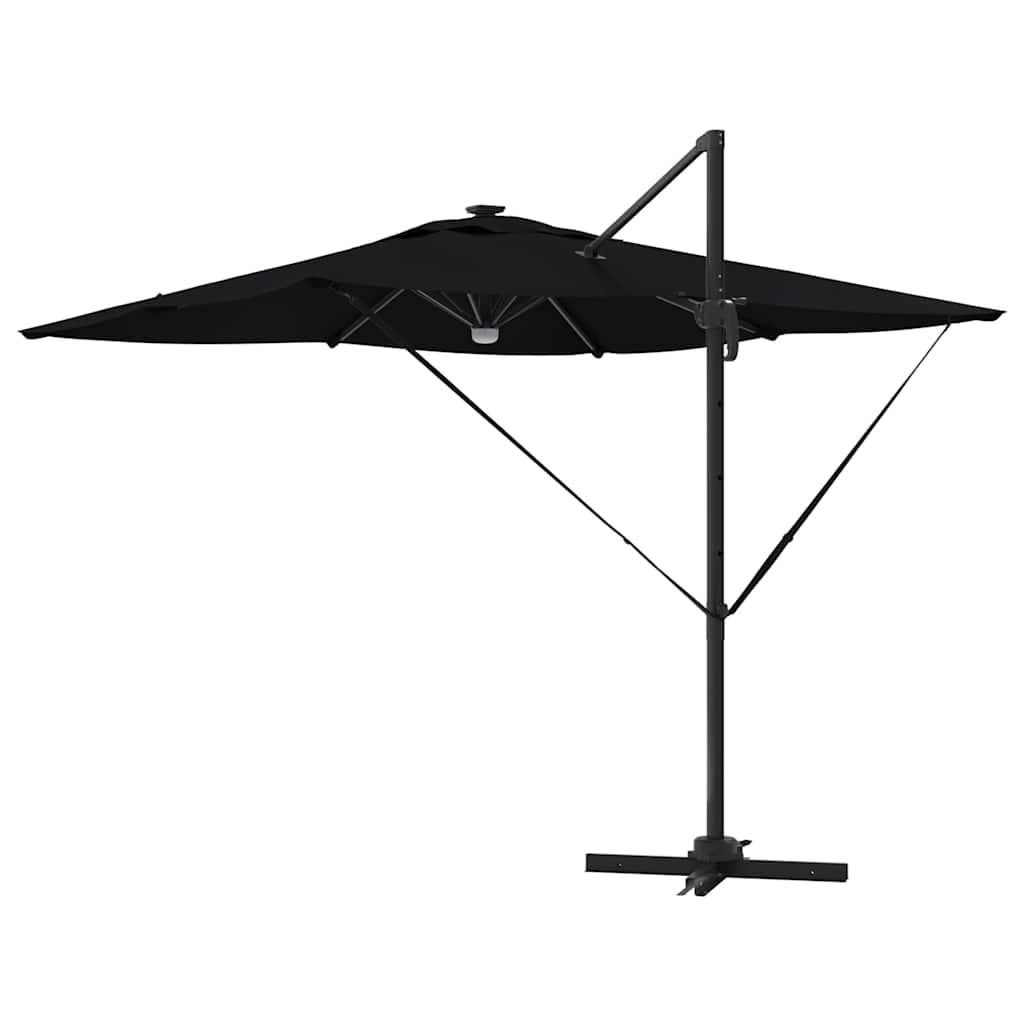 vidaXL Parasol Roma Czarny 286 x 284 x 270 cm Aluminium i Poliester