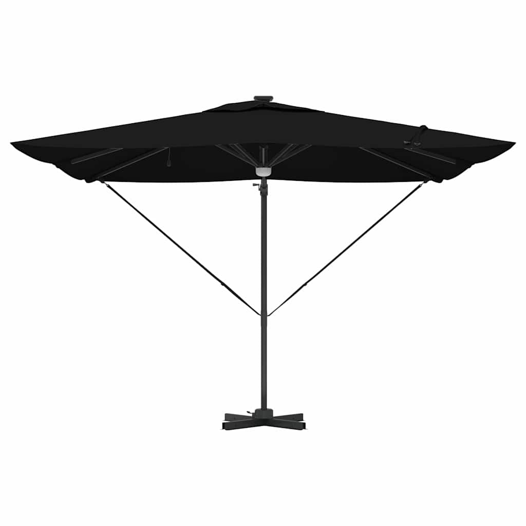 vidaXL Parasol Roma Czarny 286 x 284 x 270 cm Aluminium i Poliester