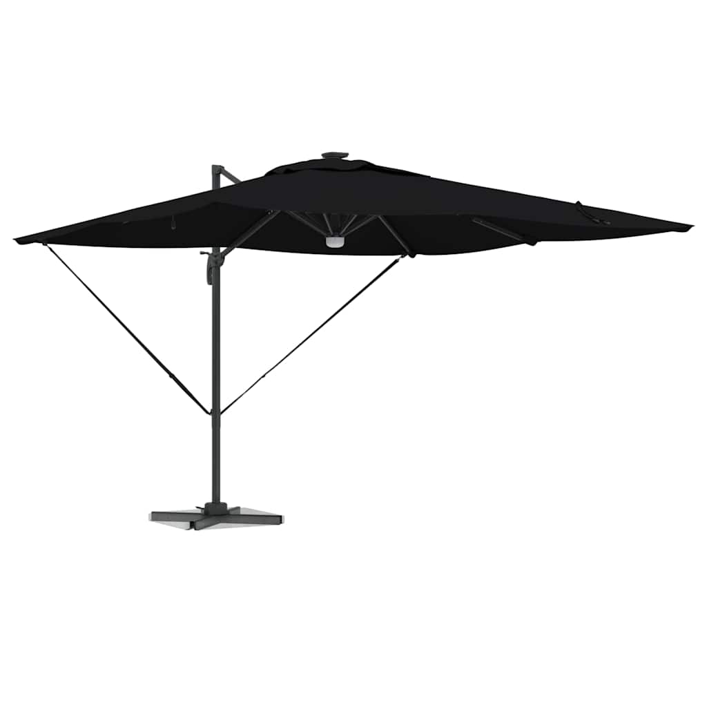 vidaXL Parasol Roma Czarny 286 x 284 x 270 cm Aluminium i Poliester
