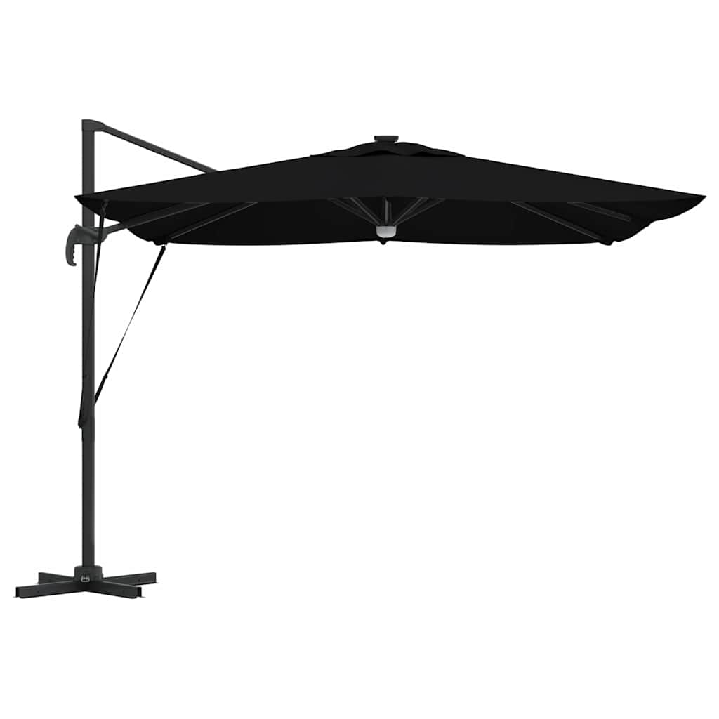 vidaXL Parasol Roma Czarny 286 x 284 x 270 cm Aluminium i Poliester