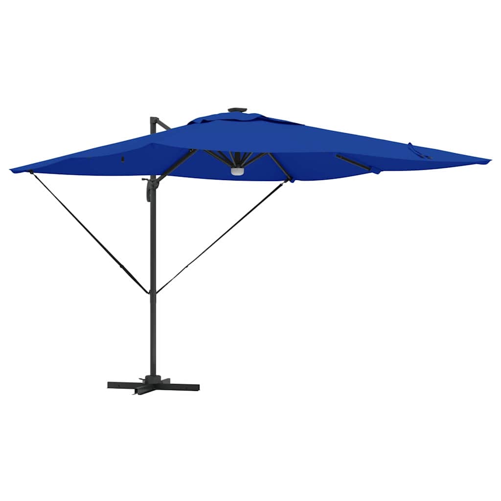 vidaXL Parasol Roma Niebieski 286 x 284 x 270 cm Aluminium i Poliester