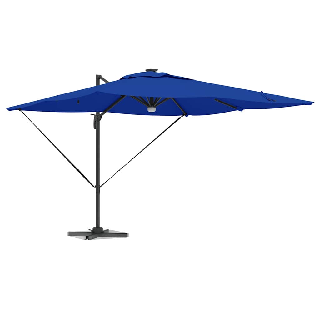 vidaXL Parasol Roma Niebieski 286 x 284 x 270 cm Aluminium i Poliester