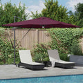 vidaXL Parasol Roma Czerwony 286 x 284 x 270 cm Aluminium i Poliester