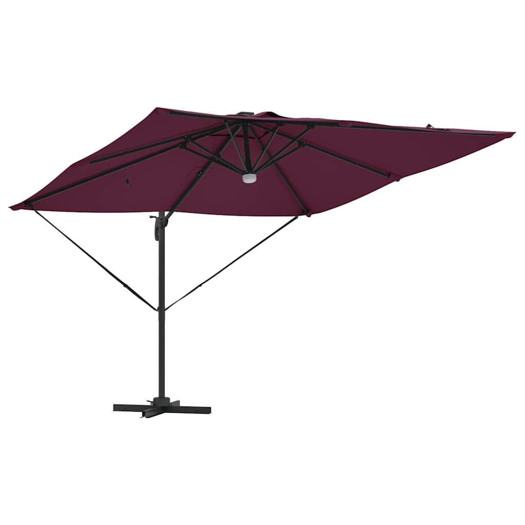vidaXL Parasol Roma Czerwony 286 x 284 x 270 cm Aluminium i Poliester