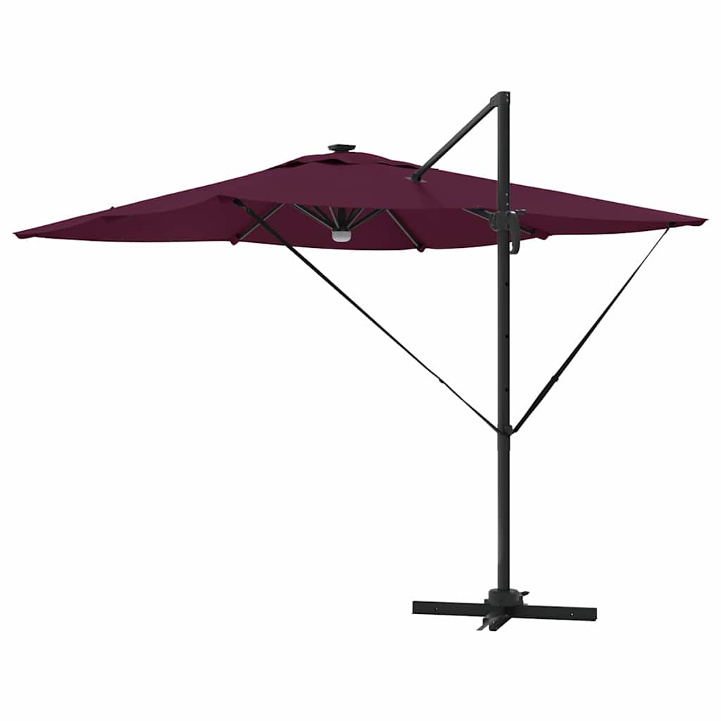 vidaXL Parasol Roma Czerwony 286 x 284 x 270 cm Aluminium i Poliester