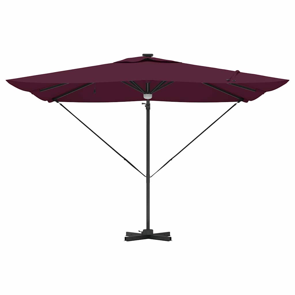 vidaXL Parasol Roma Czerwony 286 x 284 x 270 cm Aluminium i Poliester
