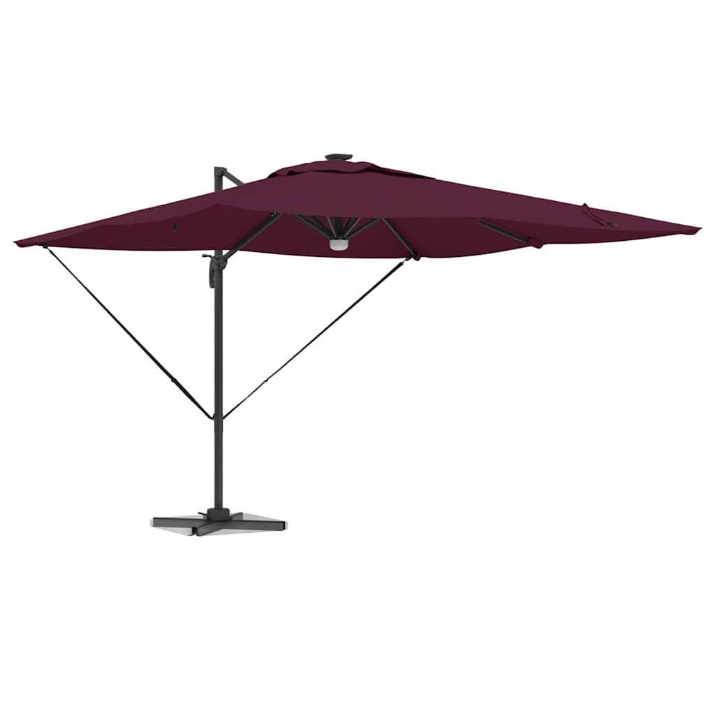 vidaXL Parasol Roma Czerwony 286 x 284 x 270 cm Aluminium i Poliester