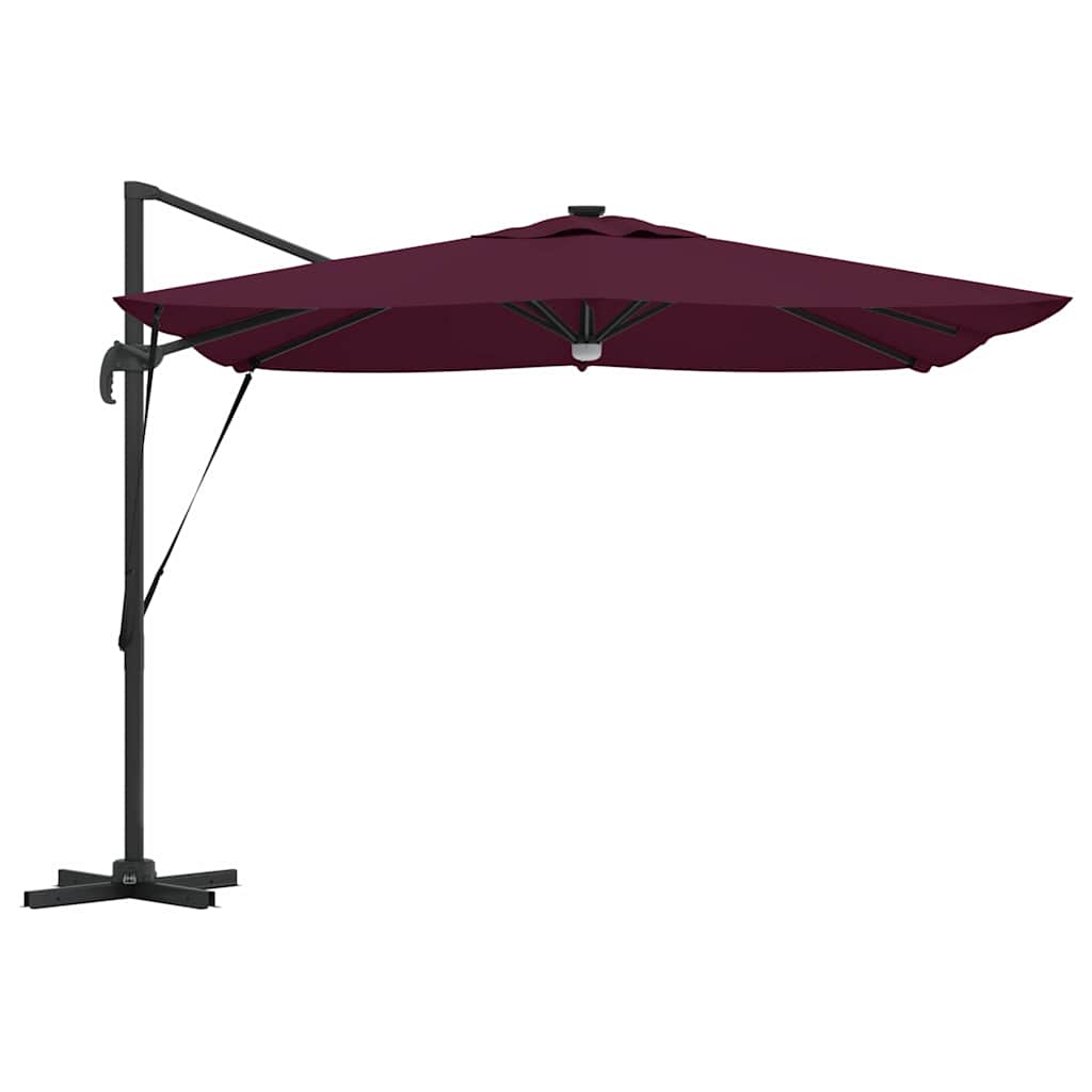 vidaXL Parasol Roma Czerwony 286 x 284 x 270 cm Aluminium i Poliester