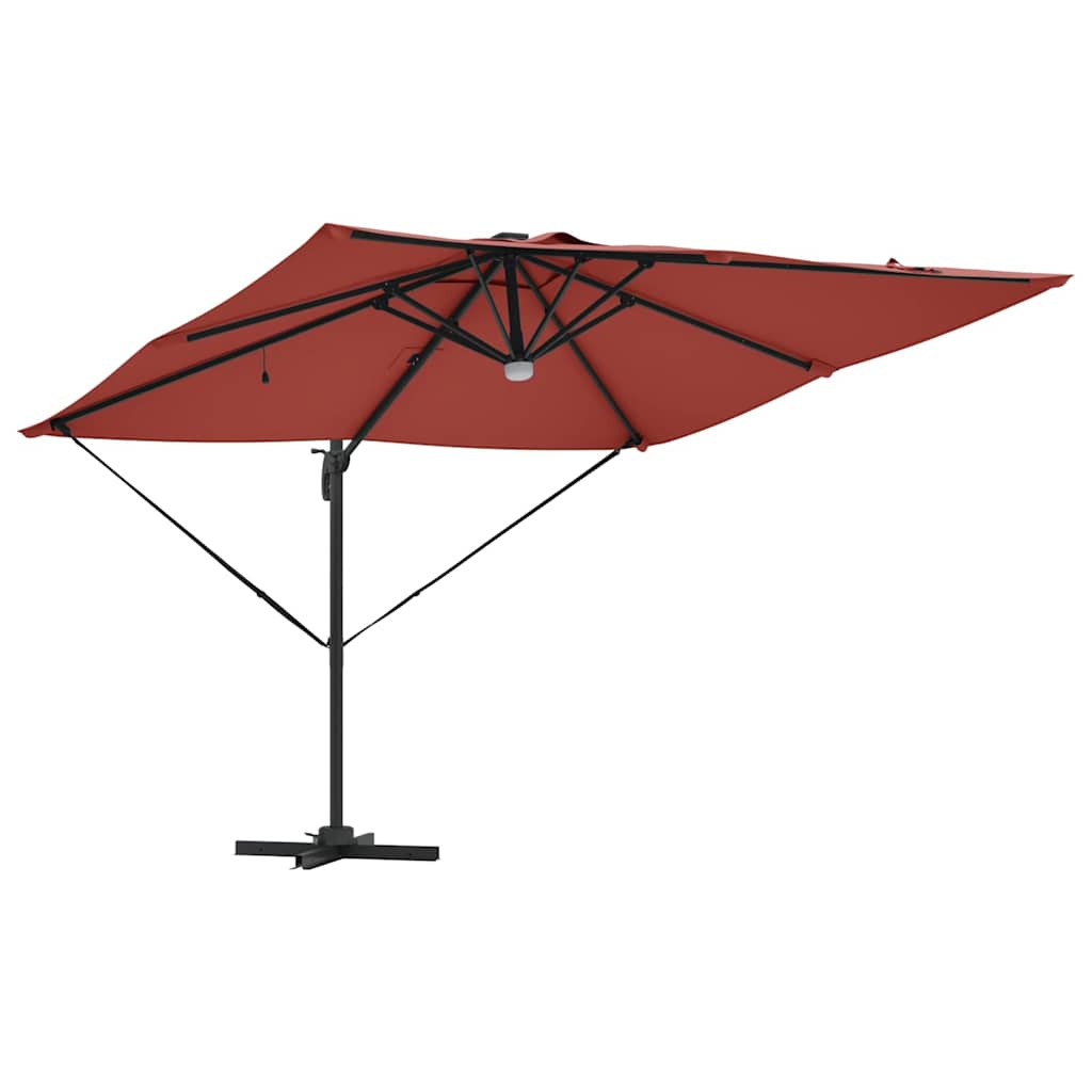 vidaXL Parasol Roma Czerwony 286 x 284 x 270 cm Aluminium i Poliester