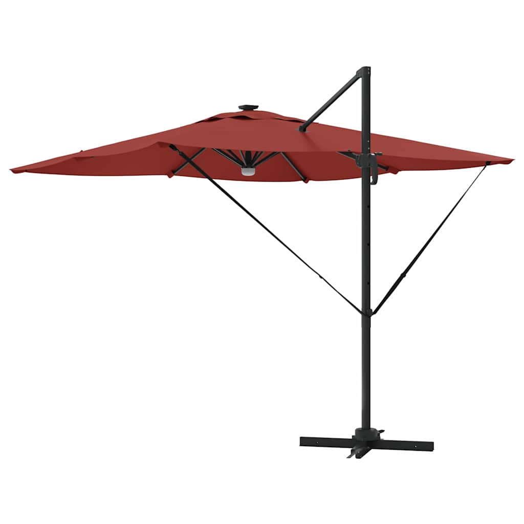vidaXL Parasol Roma Czerwony 286 x 284 x 270 cm Aluminium i Poliester