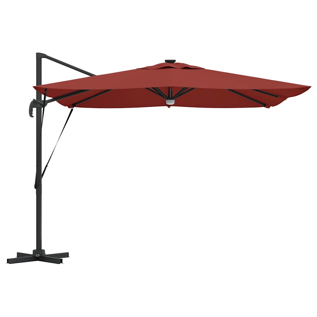 vidaXL Parasol Roma Czerwony 286 x 284 x 270 cm Aluminium i Poliester
