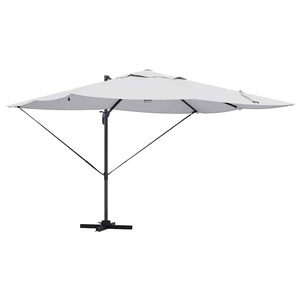 vidaXL Parasol plażowy Ze LED Lights piaskowy 351 x 250 x 253 cm