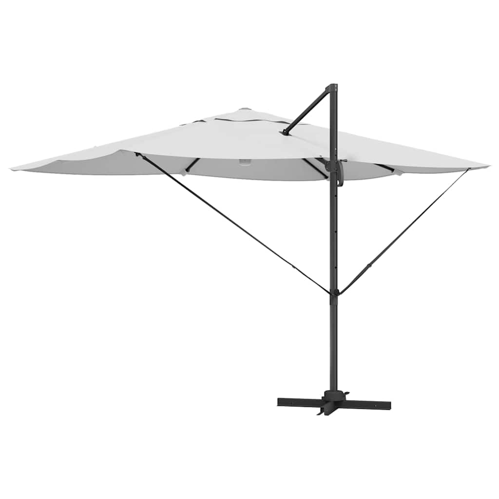 vidaXL Parasol plażowy Ze LED Lights piaskowy 351 x 250 x 253 cm