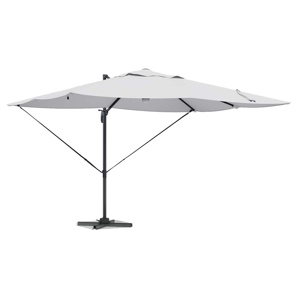 vidaXL Parasol plażowy Ze LED Lights piaskowy 351 x 250 x 253 cm