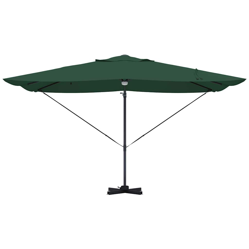 vidaXL Parasol plażowy Ze LED Lights Zielony 351 x 250 x 253 cm