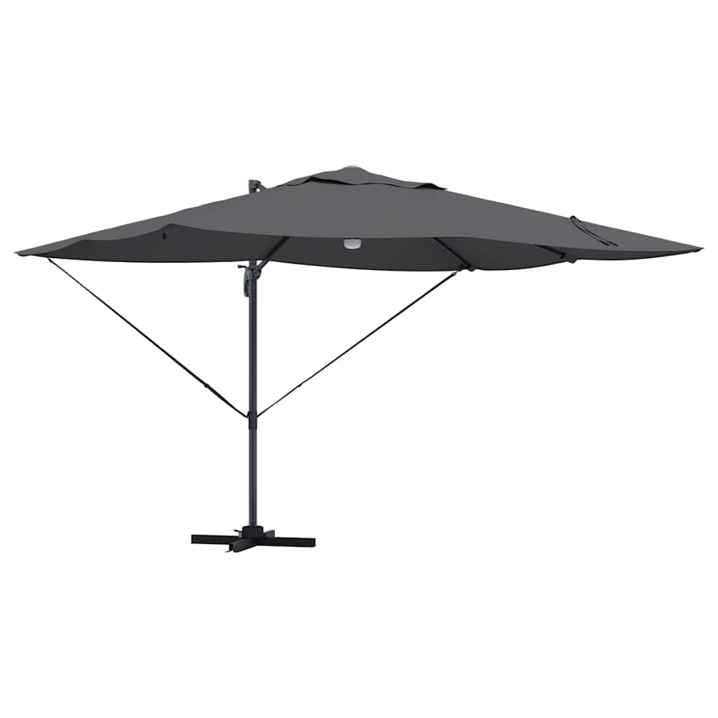 vidaXL Parasol plażowy Ze LED Lights Antracyt 351 x 250 x 253 cm