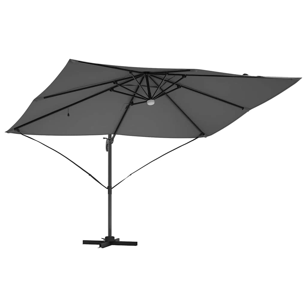 vidaXL Parasol plażowy Ze LED Lights Antracyt 351 x 250 x 253 cm